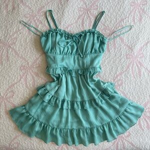 Teal Babydoll Dress